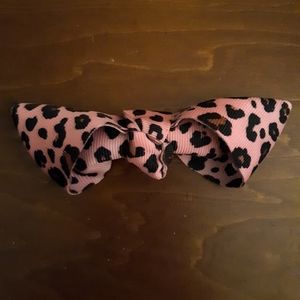 Pink Leopard Print Bow
